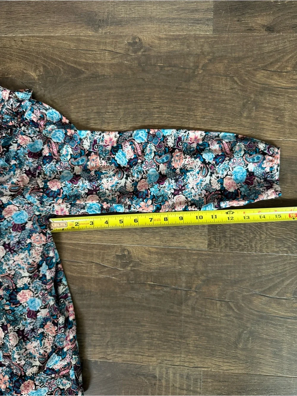 J.Crew Floral Paisley Ruffle Blouse Small Cotton Silk Long Sleeve Boho